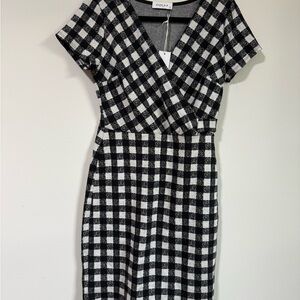 NWT ModCloth Black and White Checkered Dress